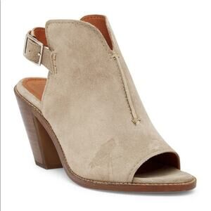 Frye Courtney Ash Open Toe Ankle Strap Heels Sz 7B